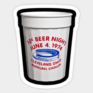 Ten Cent Beer Night Sticker